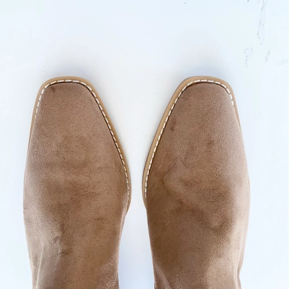 PAOLO Windy Snip Toe Western Ankle Bootie NEW In Mushroom